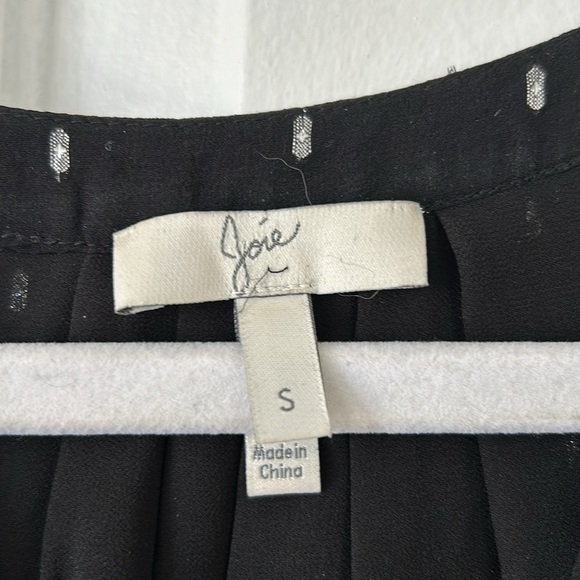 Joie black and silver chiffon top - Picture 2 of 3